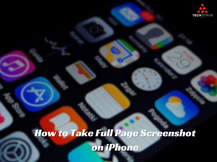 How to Take Full Page Screenshot on iPhone-techstriveway